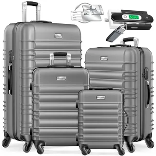 Kesser Koffer-Set 4-tlg. silber/kunststoff