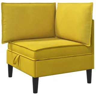 vidaXL Couch Samt 1-Sitzer Gelb