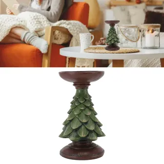 Vintage Kerzenhalter Aus Kunstharz, Ideal Als Weihnachtsbaum-säulenkerzenhalter Für Den Küchentisch