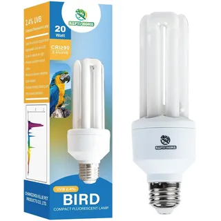 REPTI HOME 20W Vogellampe 2.4% UVB, E27 Kompakte UVA UVB lampe für Vögel, Papageien, verschiedene Vögel