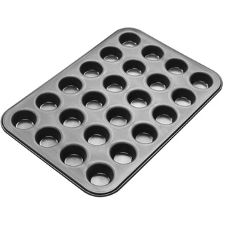Zenker 6541 Black Metallic 24er Mini-Muffinform – Antihaftbeschichtet für perfekte Mini-Muffins, Ø 4,5 cm, Made in Germany