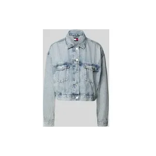 Oversized Jeansjacke aus Baumwoll-Lyocell-Mix, Hellblau, M
