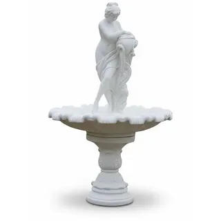 JVmoebel Zierbrunnen Brunnen Springbrunnen Skulptur Brunnen Fontaine Teich 229cm Sofort, (Brunnen), Made in Europa weiß
