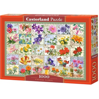 Castorland C-104338-2 Vintage Floral 1000 Teile Puzzle, Bunt