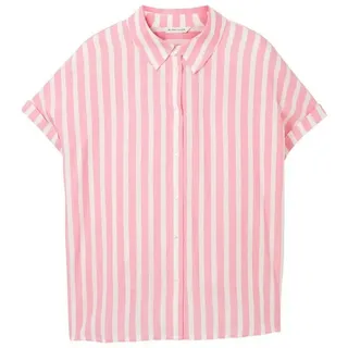TOM TAILOR Langarmbluse striped short sleeve blouse rosa 36