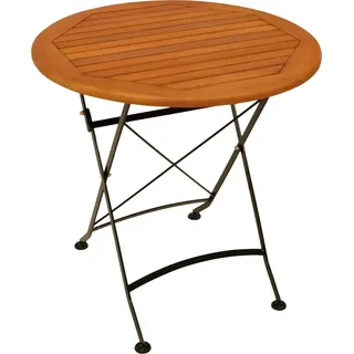 DEGAMO Klapptisch Ø 75 x 75 cm Schwarz/Braun
