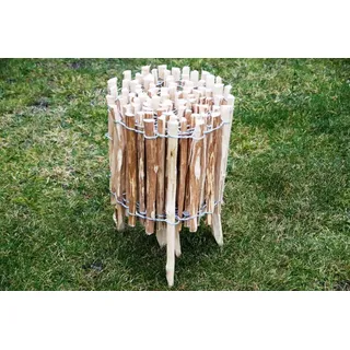 sevico Staketenzaun Gartenzaun Holzzaun Zaunlatte Kastanienzaun imprägniert H 60cm Länge 5m Abst. 7-8cm Perfekt als Gartenzaun Roll-Steckzaun (Staketenzaun, V112-7-8)