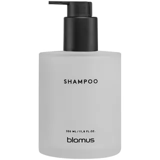 blomus Glasflasche -Kirei- | Shampoo Spender 350 ml | zum Kleben | Badaccessoire Wand Farbe White | Ø 7 x 18 cm | Seifenspender