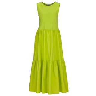 Rich & Royal Maxikleid Kleid aus Baumwollmischung grün L