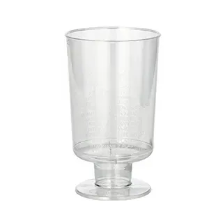 1400x Einweg-Weingläser für Weisswein, PS 0,1 l Ø 5,1 cm · 8,5 cm glasklar einteilig Plastik