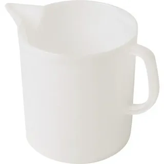 Messbecher Kunststoff, weiß, 1/2 Liter Skala, Inhalt: 5,00 Liter