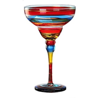 BYYLECL Mundgeblasene Cocktailgläser aus Margarita-Glas, 270 ml, für Paare, Margarita-Party, echtes Rot