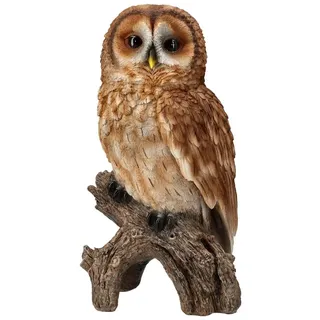 Figuren Shop GmbH Gartenfigur Gartenfigur Eule - Großer Waldkauz - HotAnt Tierfigur Dekofigur Deko