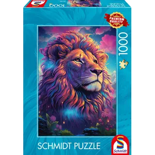 Schmidt Spiele 59783 - Löwe im Farbenwind, Puzzle Standard 1.000 Teile