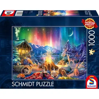Schmidt Spiele 59787 - Lagerfeuerromantik unterm Sternenhimmel, Puzzle Standard 1000 Teile