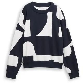 Tom Tailor Sweatshirt Gemustert Blau 34