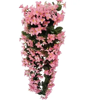 VORCOOL Künstliche Blumen 4 Blütenblätter Hängedeko Hochzeit Haus Dekoration (Rosa, 80cm)