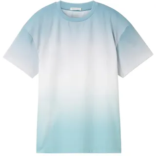 TOM TAILOR Jungen Oversized T-Shirt mit Bio-Baumwolle, blau, Farbverlauf / Dip-Dye, Gr. 152