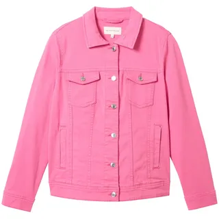 Jeansjacke TOM TAILOR PLUS Gr. 54, pink (carmine pink) Damen Jacken Jeansjacken mit Stretch-Anteil