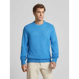 Regular Fit Strickpullover mit Rundhalsausschnitt, Royal, XXL