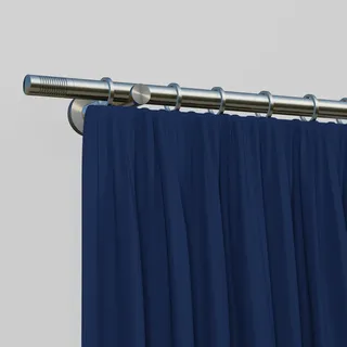 INDEKO Vorhangstange Kapstadt 1-läufig Ø 16 mm 100 cm Silber