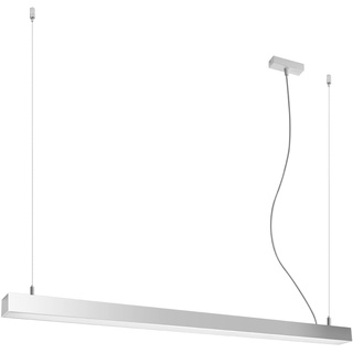 SOLLUX lighting Integrated LED 145cm Linear Straight Bar Pendant Light Grey 4000K Integrierte LED 145cm Linear Straight Bar Pendelleuchte Grau 4000K