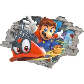 3d-super-mario-wandtattoo Fürs Kinderzimmer, Selbstklebende Wanddekoration