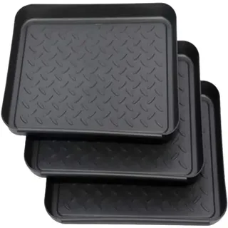 3er Set Schuhablage Schuhabtropfschale Aus Kunststoff Klein Schuhmatte Abtropfmatte 35x27x3 Cm