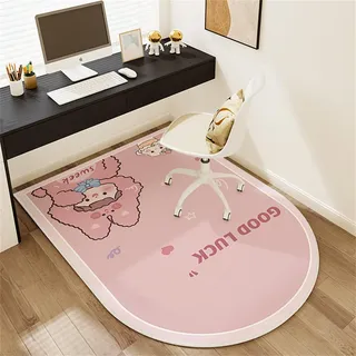 Hixingo Bodenschutzmatte Bürostuhl, Bodenschutzmatte Teppich für HartböDen Schutzmatte Bürostuhl Unterlage Schreibtischstuhl rutschfest Teppich Büro Kratzfest (Rosa Mädchen,100 * 160cm)