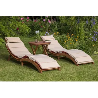 MX Gartenliege Ipanema 5tlg. Sonnenliege Relaxliege Poolliege Wellnesliege Liege