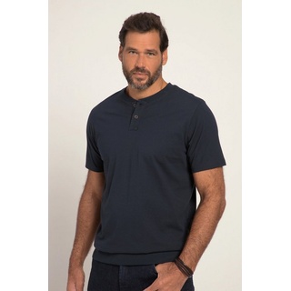 JP1880 T-Shirt Henley Bauchfit Halbarm Rundhals bis 8 XL blau|schwarz 7XL