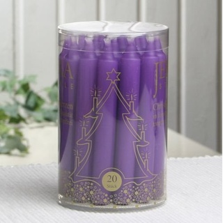 CandleCorner Weihnachtskerzen Premium-Baumkerzen Trend (20er Dose), lila-violett