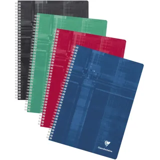 Clairefontaine Notizbuch 5x Notizbuch DIN A4 französische Lineatur farbig sortiert