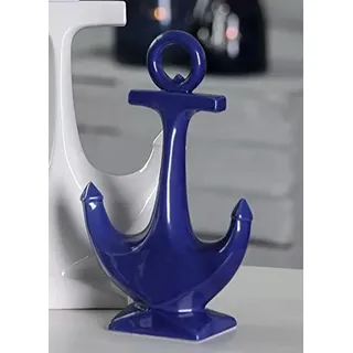 Figur Anker 30 cm blau Deko Bad Dekofigur Modern