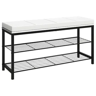 VCM Taliro 90 x 48 x 30 cm schwarz / weiß gepolstert