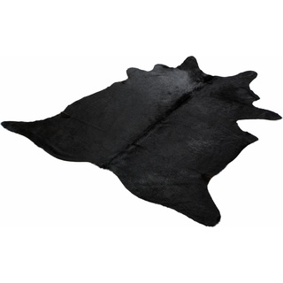 Fellteppich BÖING CARPET "Fell schwarz" Teppiche Gr. B/L: 160 cm x 200 cm, 4 mm, 1 St., schwarz Esszimmerteppiche