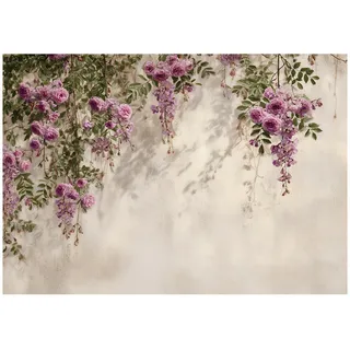WallArena Fototapete Blumen Hängend Lila 200x140 cm