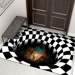 3d-halloween-fußmatte Mit Anti-rutsch-funktion – Polyester, 40 X 60 Cm, Mehrfarbig, 140 G – 1 Matte
