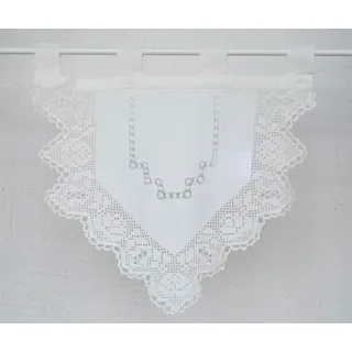 Hossner Panneaux Scheibengardine Fensterdeko Landhaus Stil Creme 40x40 cm
