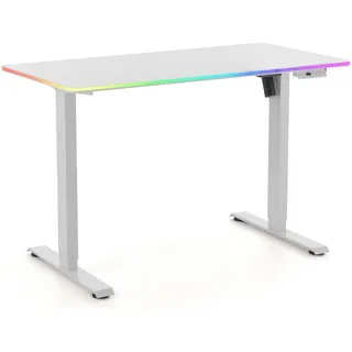 HJH Office Schreibtisch Worktime LED Weiß