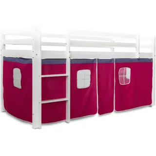 Homestyle4u Bettumrandung Pink für Kinderhochbett 1519