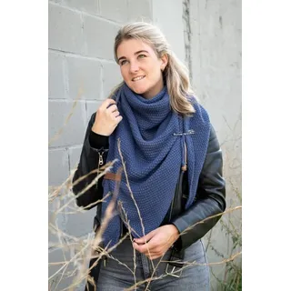 Knit Factory - Dreiecksschal Coco - Damen Strickschal mit Wolle - Umschlagtuch für den Herbst und Winter - Winterschal - Dreieckstuch - Hochwertige Qualität - XXL Schal - 190 x 85 cm - Baked Apple - 190 x 85 cm