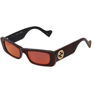 Gucci GG0516S Damen-Sonnenbrille Vollrand Eckig Recycelt-Gestell, braun