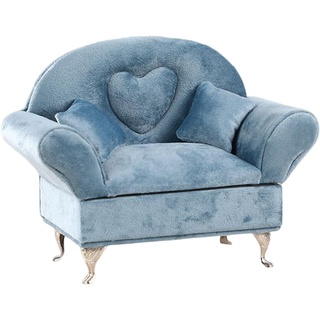 SM SunniMix Schmuckschatulle Sofa, Schmuckkästchen Couch, Exquisit Schmuckbox, Niedliche Schmuckkasten, Schmuckaufbewahrung Couch Tragbar für Schminktisch Halsketten Armbänder Ringe Ohrringe, Blau