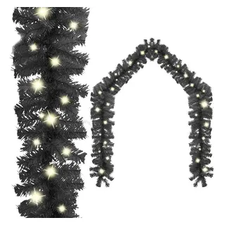 vidaXL Weihnachtsgirlande LED 10 m Schwarz