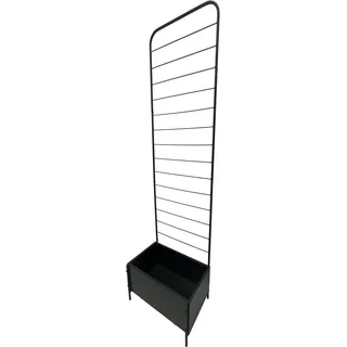 Dobar Pflanzkübel mit Rankgitter 50 x 30 cm Schwarz