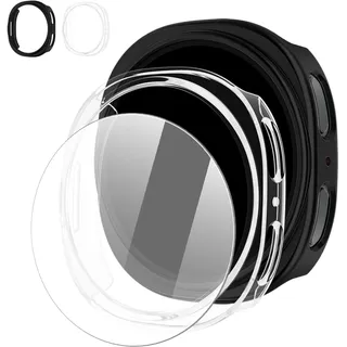 LEIXIUER 2-Stück Schutzhülle mit Displayschutzfolie Kompatibel mit Samsung Galaxy Watch 9 8 40mm,Ultradünne Hard PC Hülle und Kratzfeste Schutzfolie für Galaxy Watch 9 8 Schutz 40mm