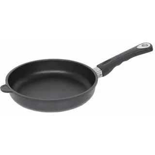 AMT Gastroguss Bratpfanne 24 cm Ø, 5 cm hoch, fester Stiel, nicht induktionsgeeignet, Lotan® Antihaft-Veredelung, Gusspfanne (Aluguss), AMZN-524
