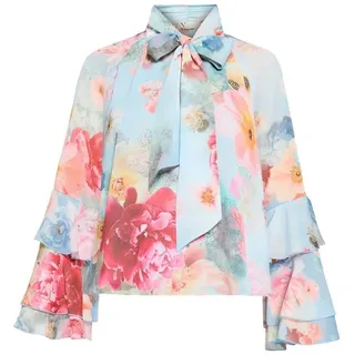 Vera Mont Chiffonbluse mit Volant Blau S