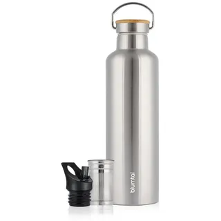 Blumtal Thermosflasche 1L - doppelwandige Trinkflasche Edelstahl 1L - Isolierflasche 1L BPA frei - Edelstahl Trinkflasche - Teeflasche - Trinkflasche Thermo - Sportflasche 1000ml - Stainless Steel